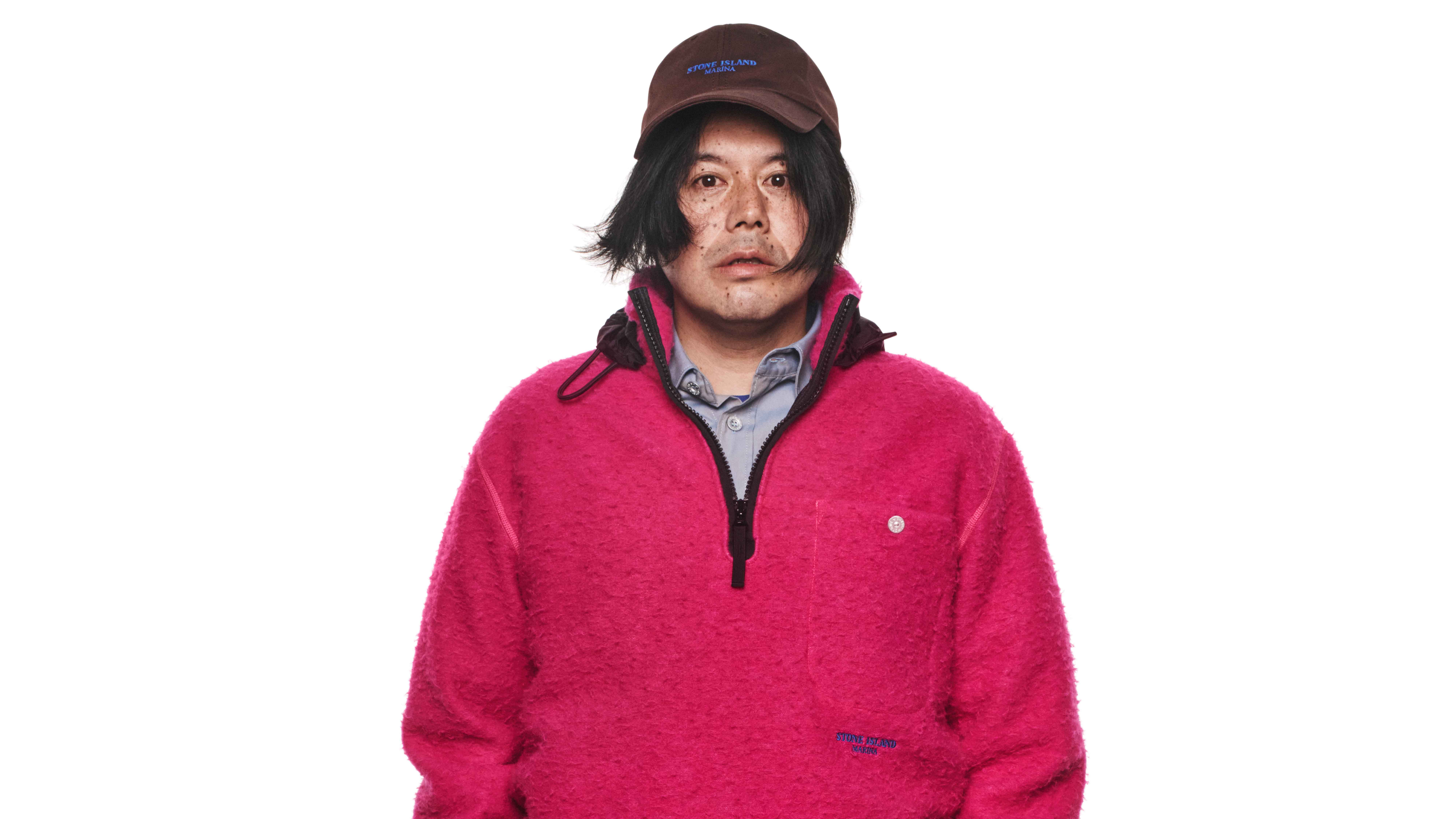 Chokkan wearing a hoodie from the new Stone Island collection