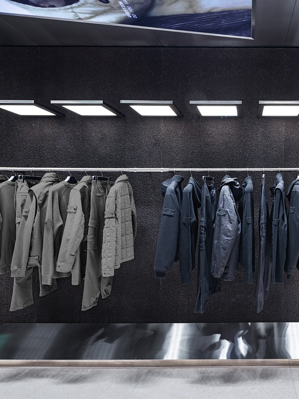 Coats and jackets from Stone Island store at NY