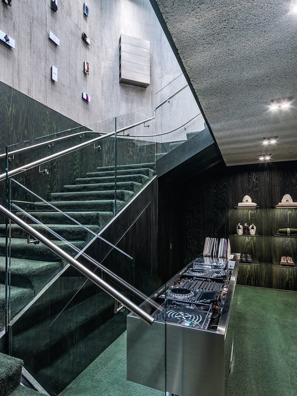 Stairs of Stone island store at NY