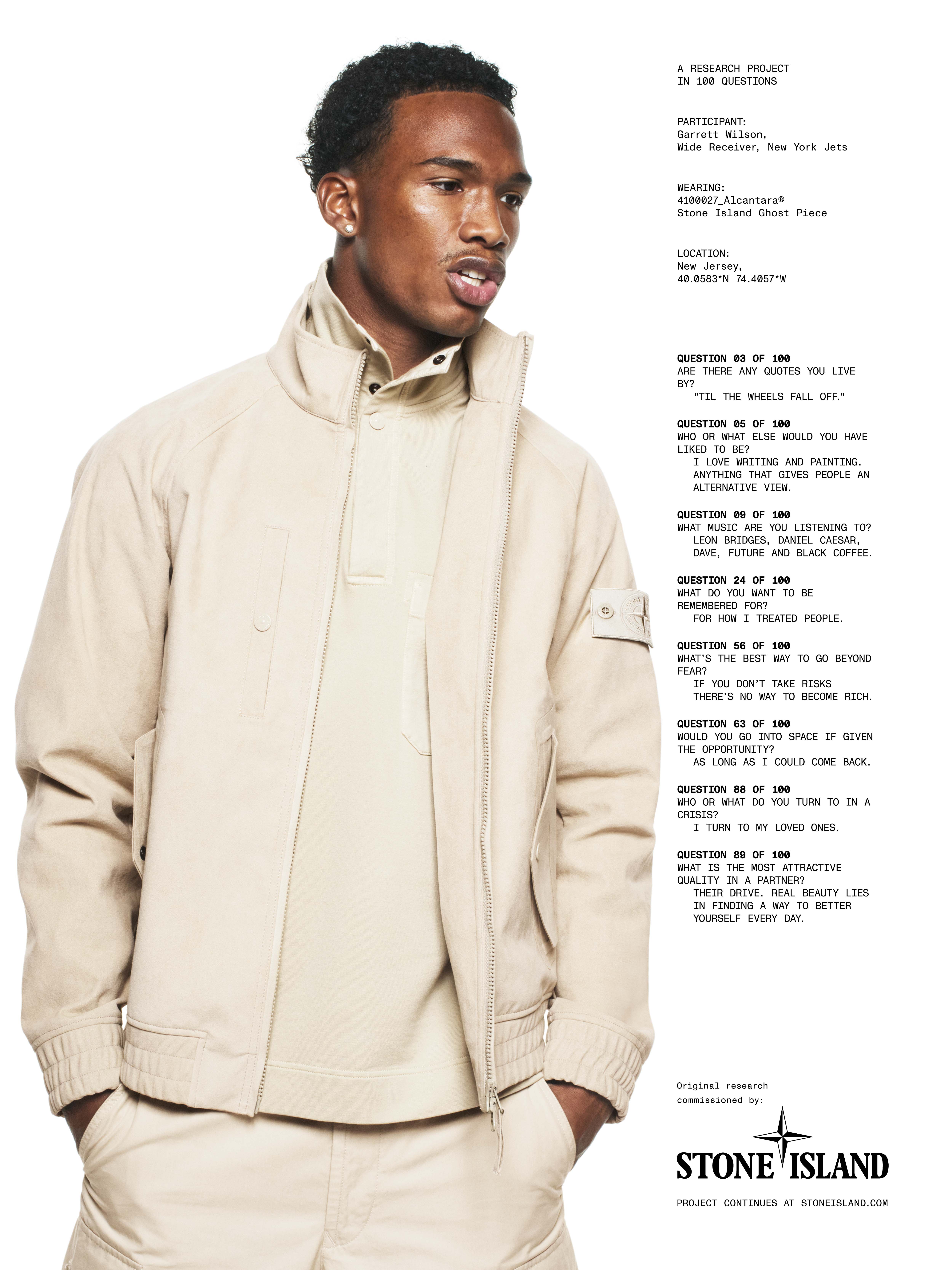 Garrett Wilson for Stone Island Ghost | Spring_Summer '025 Garrett Wilson for Stone Island Ghost | Spring_Summer '025