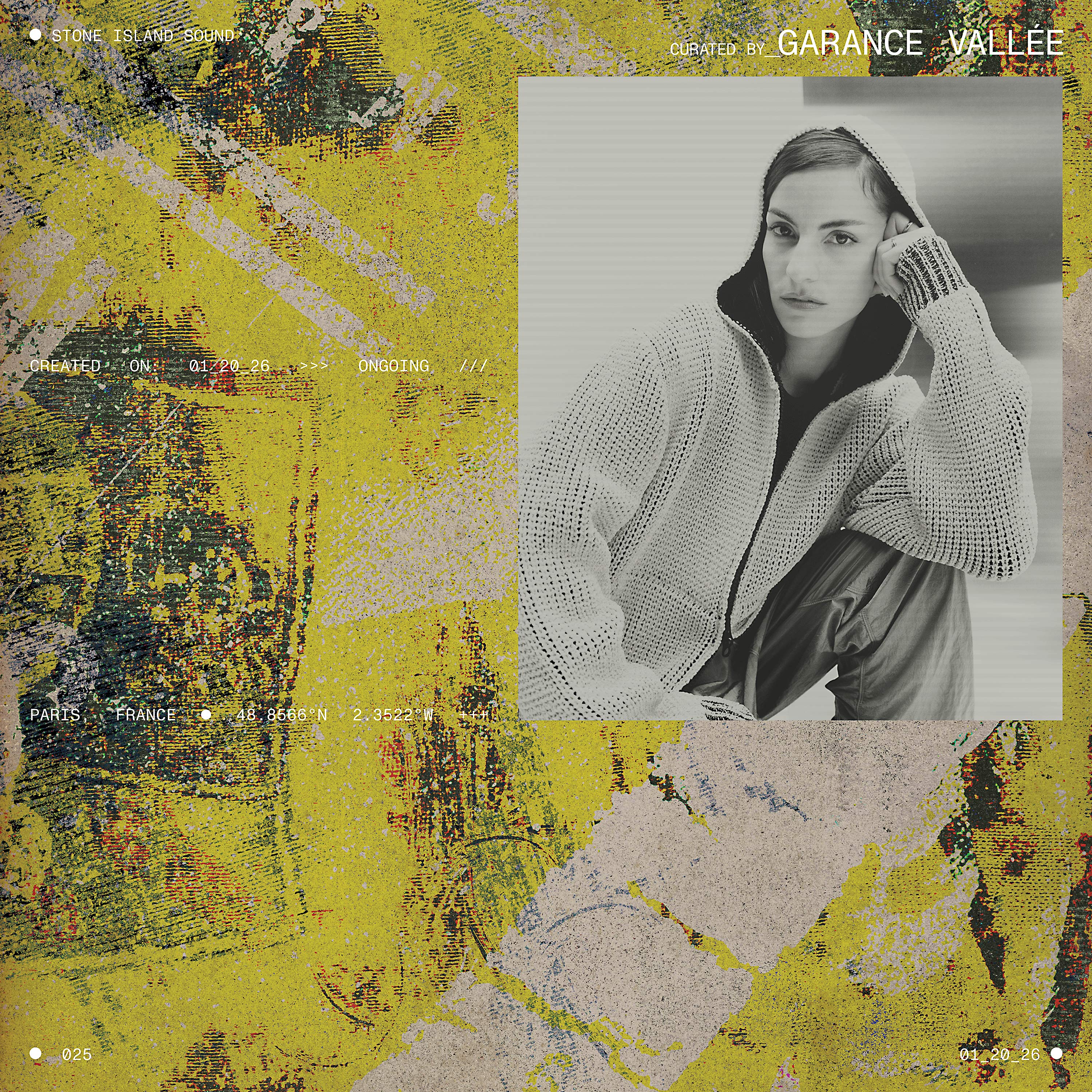 Portrait de Garance&nbsp;Vallée figurant sur la pochette de la playlist STONE ISLAND SOUND